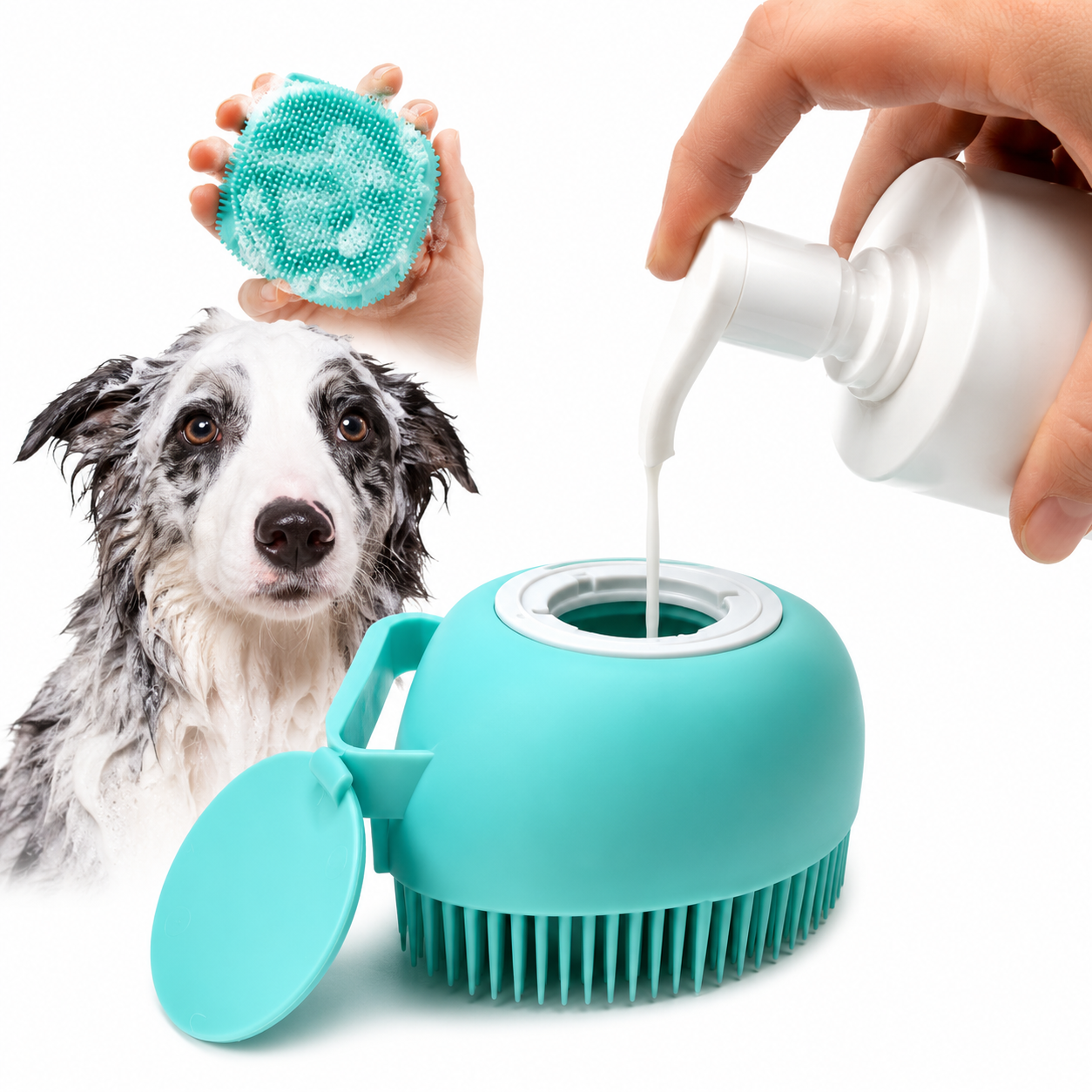 Soft Silicone Pet Bath Massage Glove