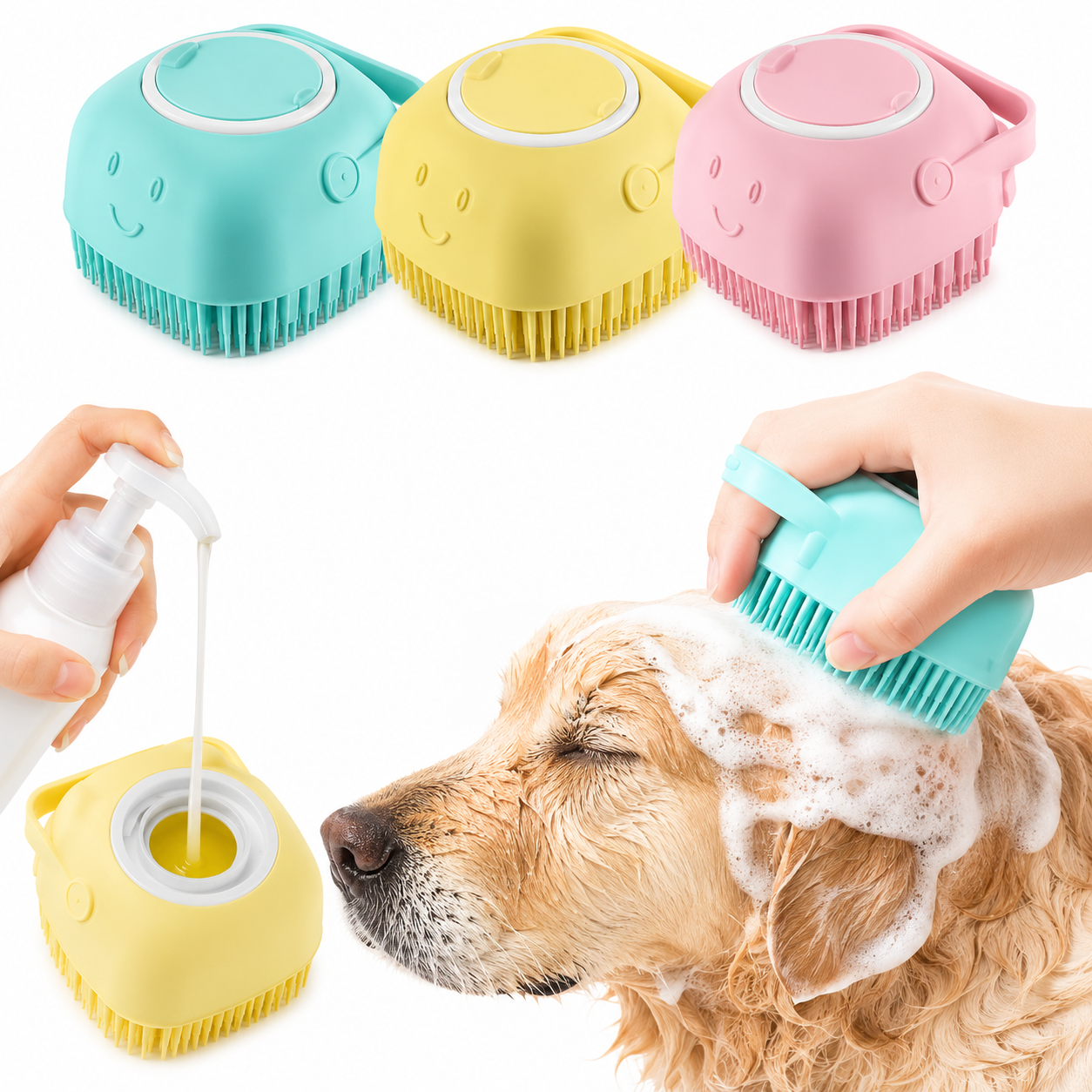 Soft Silicone Pet Bath Massage Glove